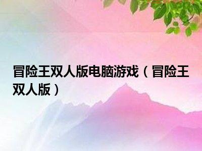 冒险王双人合作冒险游戏玩法解析