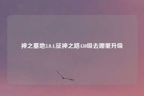 神之墓地3.0.4,征神之路430级去哪里升级