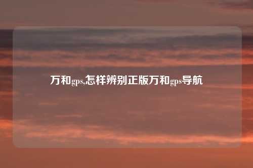 万和gps,怎样辨别正版万和gps导航