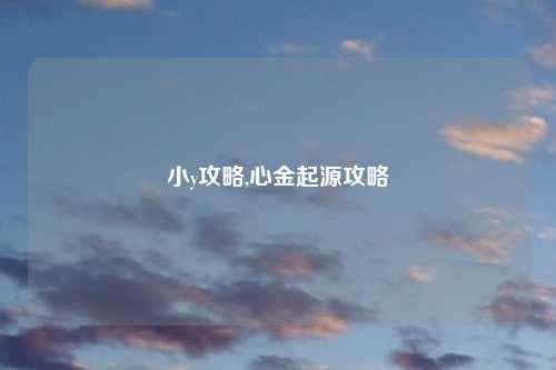 小y攻略,心金起源攻略