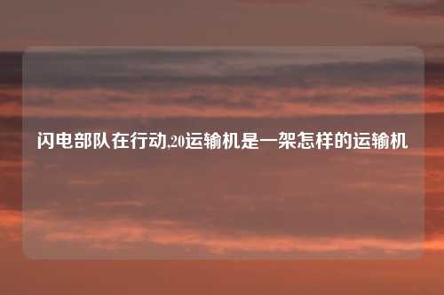 闪电部队在行动,20运输机是一架怎样的运输机