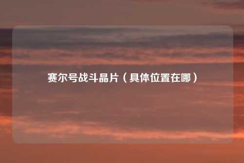 赛尔号战斗晶片（具体位置在哪）