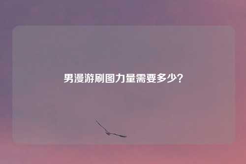 男漫游刷图力量需要多少？