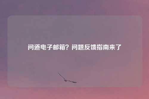 问道电子邮箱？问题反馈指南来了