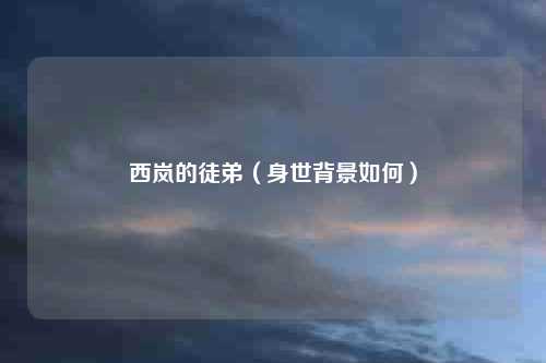 西岚的徒弟（身世背景如何）