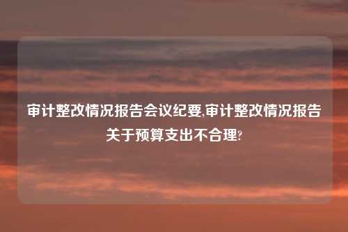 审计整改情况报告会议纪要,审计整改情况报告关于预算支出不合理?