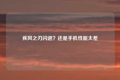 疾风之刃闪退？还是手机性能太差