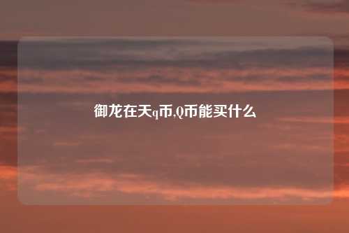御龙在天q币,Q币能买什么