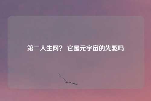 第二人生网？ 它是元宇宙的先驱吗